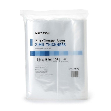 Mckesson Zip Closure Bag, 13 x 18 in., 1000PK 4570